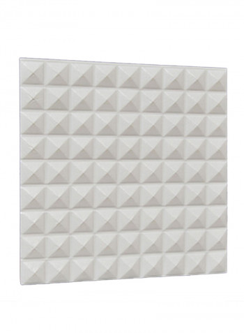 Stereoscopic Rhombic Wall Sticker White 30x30centimeter