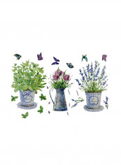 Wall Sticker Pastoral Style Living Room Window Sticker Multicolour 60x90centimeter
