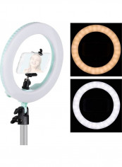 LED Ring Light with Cell Phone Holder 28W Multicolour