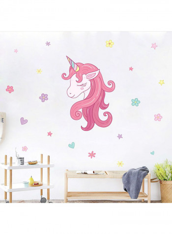 Printed Self-Adhesive Wall Sticker Pink 40x60centimeter