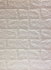 Wall Brick Design Waterproof Wall Sticker White 60x60centimeter