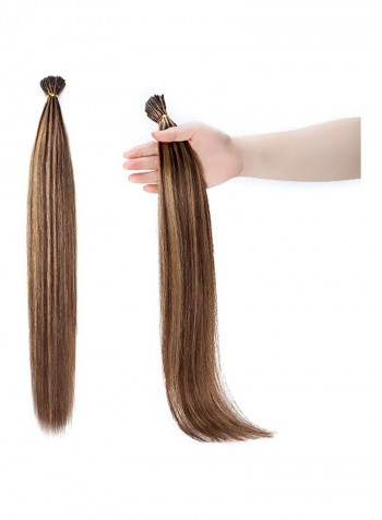 100 Strands Human Hair Extension 27 Medium Brown 16inch