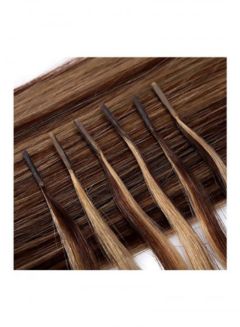100 Strands Human Hair Extension 27 Medium Brown 16inch