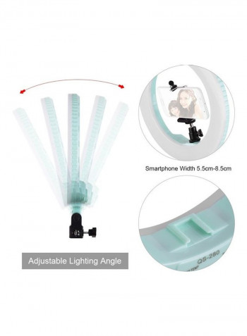 LED Ring Light with Cell Phone Holder 28W Multicolour