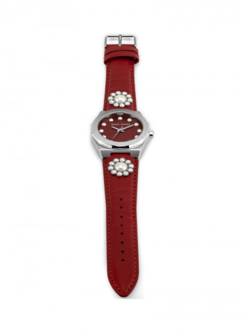 Women's Berry Leather Strap Watch