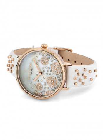 Women's Leather Analog Wrist Watch D Dd111Wrg