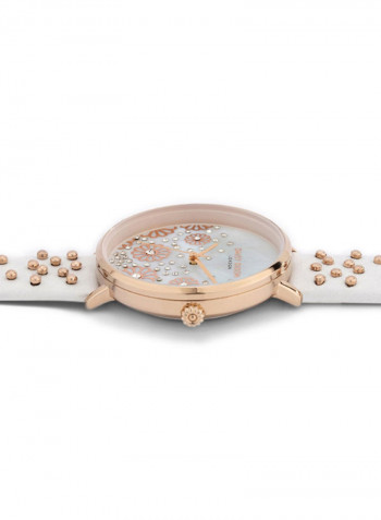 Women's Leather Analog Wrist Watch D Dd111Wrg