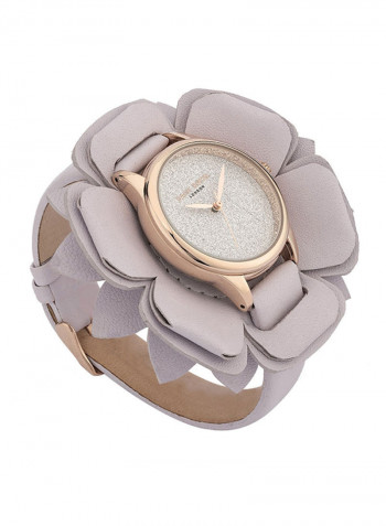 Women's Leather Analog Wrist Watch