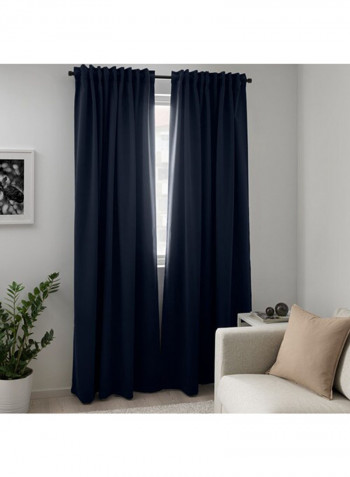 2-Piece Window Curtain Set Blue 145x300centimeter