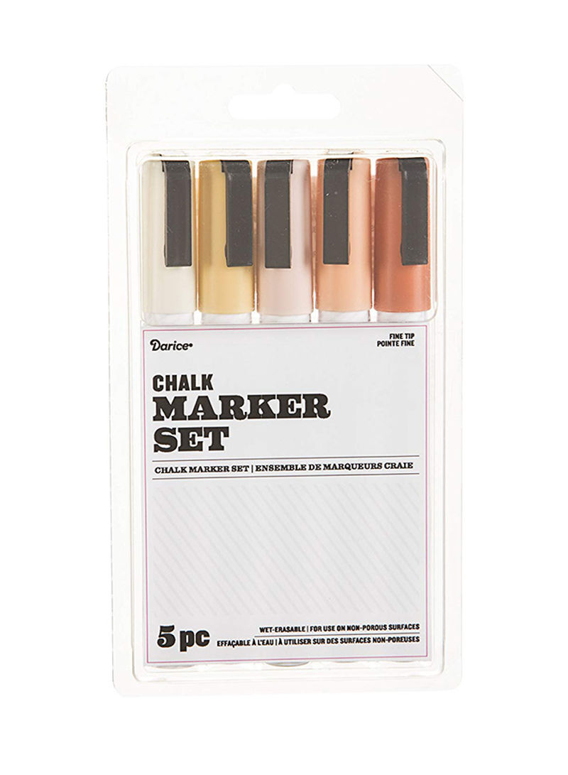 5-Piece Chalkboard Marker Set Multicolour
