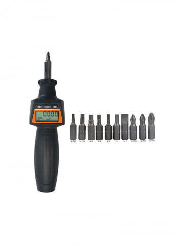ENS-8 1/4" Mini Digital torque Screwdriver With Buzzer and LED Flash Alarm Orange 22*6*10centimeter