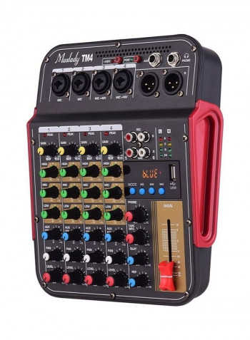 TM4 Digital 4-Channel Audio Mixing Console Built-in 48V Phantom Power With Bluetooth Connection