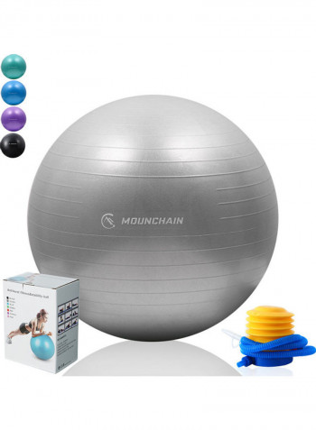 Anti-Burst Fitness Ball With Hand Pump 24 x 24 x 24cm
