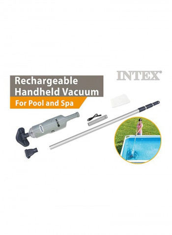 Rechargeable Handheld Vacuum For Spas Silver/Black 39x6.5x5.25inch