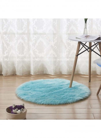 Round Soft Floor Mat Blue 50 x 50centimeter