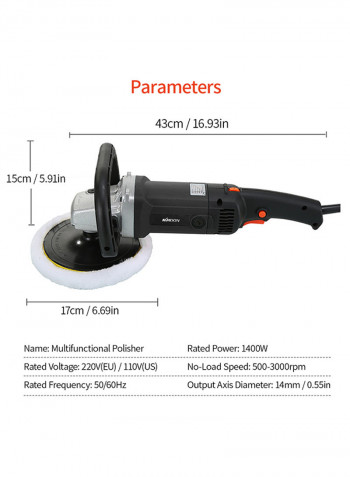 Polishing Glazing tool Black/Grey 3.408kg