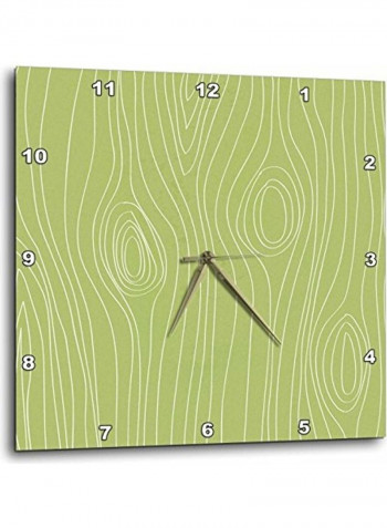 Decorative Printed Wall Clock Green 10x10inch