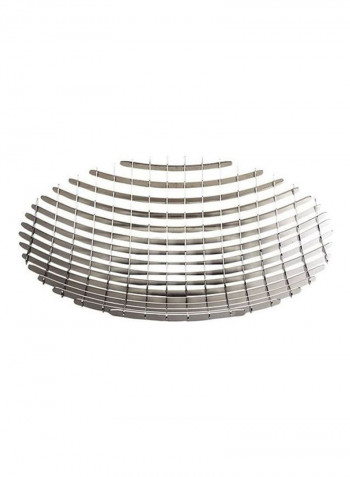 Round Bread Basket Silver 49 x 7.5cm