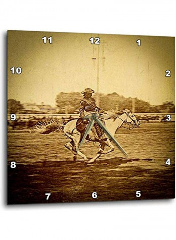 Wall Clock Brown 10x10inch