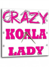 Crazy Koala Lady Wall Clock Multicolour 10x10inch