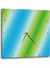 DPP 60770 1 Lime To Turquoise Stripes Wall Clock Multicolour 10x10inch