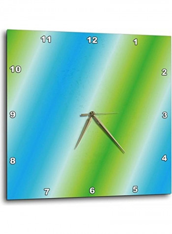 DPP 60770 1 Lime To Turquoise Stripes Wall Clock Multicolour 10x10inch