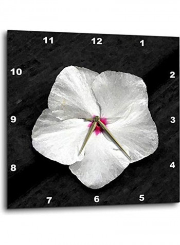 Flower Printed Analog Wall Clock Multicolour 10x10x0.1inch
