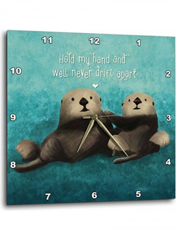 Wall Clock Multicolour 10x10inch