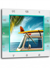 DPP 99540 1 Vintage Van With Surfboard Wall Clock Multicolour 10x10inch