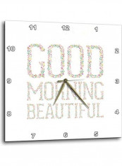 Good Moring Beautiful Wall Clock Multicolour 10x10inch