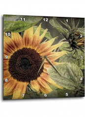 Sunflower Printed Wall Clock Multicolour 10x10inch