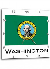 DPP 107397 1 Washington State Flag Wall Clock Multicolour 10x10inch