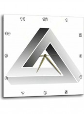 Triangle On White Background Wall Clock White 10x10inch