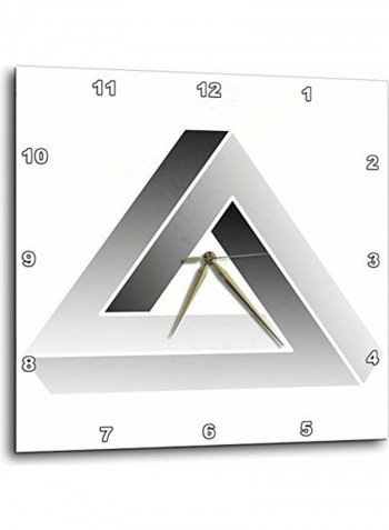 Triangle On White Background Wall Clock White 10x10inch