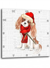 Woof Dog Wall Clock Multicolour 10x10inch
