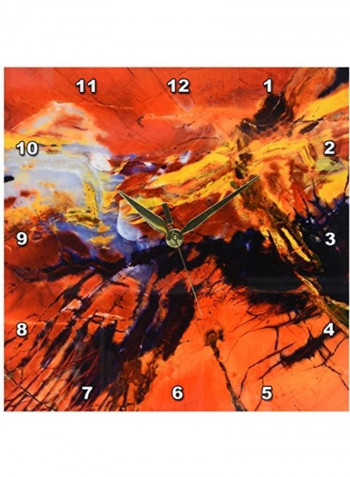 Arizona Abstract Of Petrified Wood Wall Clock Multicolour 10x10inch