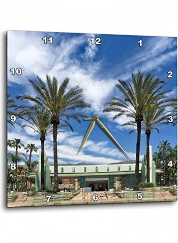 Burbank Printed Wall Clock Multicolour 10x10x0.1inch