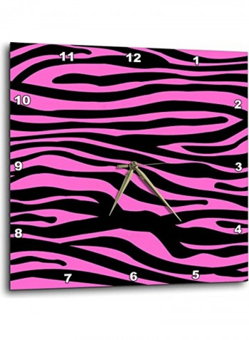 DPP 56677 1 Zebra Stripe Animal Print Pattern Wall Clock Multicolour 10x10inch