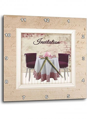 Wall Clock Multicolour 10x10inch