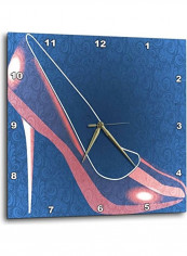 Decorative Printed Wall Clock Blue/Pink 10x10inch