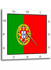 Portugal Flag Wall Clock Multicolour 10 X 10inch