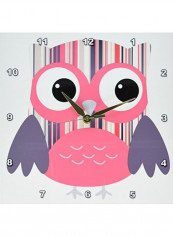 Cute Bold Owl Wall Clock Multicolour 10x10inch
