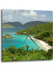 Dpp 70005 1 Usvi St. John Trunk Bay Virgin Islands Wall Clock Multicolour 10x10inch
