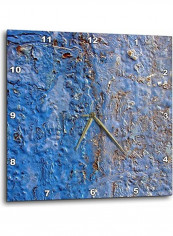 DPP 98537 1 Rusty Blue Metal Wall Clock Blue 10x10inch