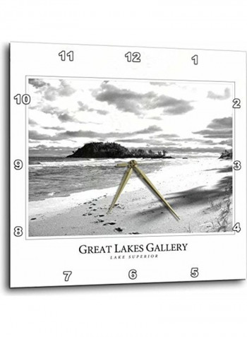 Photograph Of Little Presque Isle In Lake Superior Wall Clock Multicolour 10x10inch