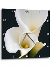 Calla Lily Flower Printed Wall Clock Multicolour 10x10x0.1inch