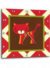 DPP 79251 1 Cute Tiger Whimsical Childrens Art Animals Wall Clock Multicolour 10x10inch