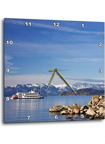 DPP 92195 1 Nevada Lake Tahoe Paddleboat Across The Lake Wall Clock Multicolour 10x10inch
