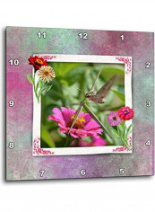 Floral Printed Wall Clock Multicolour 10x10x0.1inch