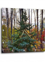 Forest Printed Wall Clock Multicolour 10x10x0.1inch